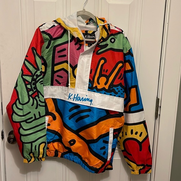 Keith K. Haring Members Only Pullover Windbreaker Rare Jacket - Picture 1 of 3